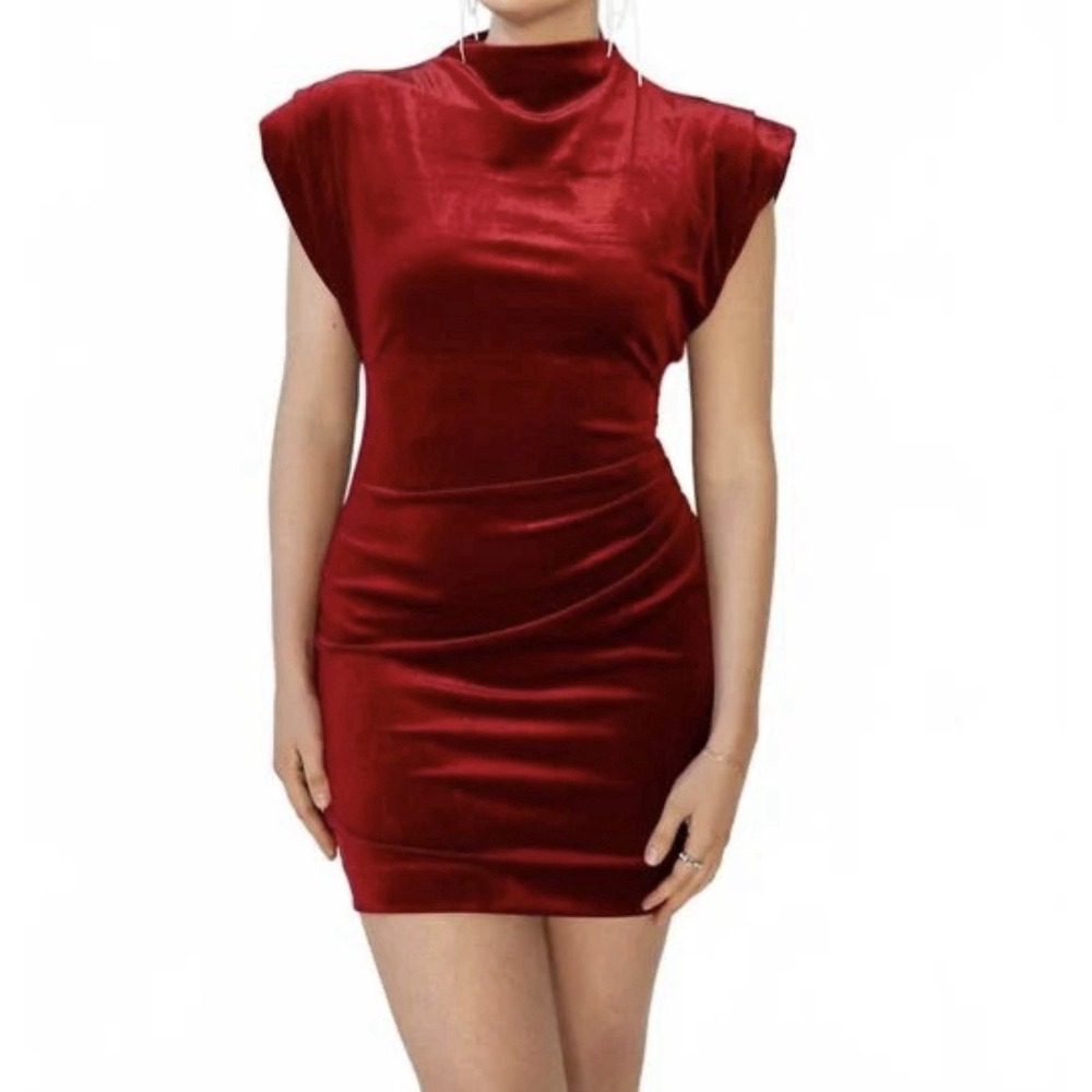 ASTR the Label Mini Dress Women XL Red Velvet Holiday Valentine's Day Cocktail